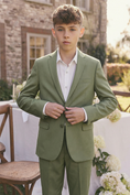 Bild in Galerie-Betrachter laden, Boys Green 2-Piece Suit Jacket and Pants for Formal Events
