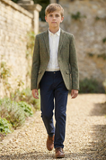 Bild in Galerie-Betrachter laden, Boys Green Check Single Suit Jacket for Formal Wear
