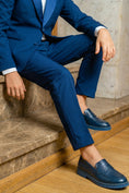 Load image into Gallery viewer, Boys Royal Blue With Satin Collar 2-Piece Suit
