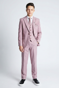 Bild in Galerie-Betrachter laden, Boys Dusty Rose Formal 3-Piece Suit for Weddings with Classic Tailoring
