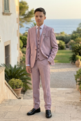 Bild in Galerie-Betrachter laden, Boys Dusty Rose Formal 3-Piece Suit for Weddings with Classic Tailoring
