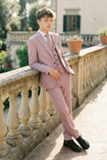 Bild in Galerie-Betrachter laden, Boys Dusty Rose Formal 3-Piece Suit for Weddings with Classic Tailoring
