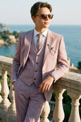 Bild in Galerie-Betrachter laden, Boys Dusty Rose Formal 3-Piece Suit for Weddings with Classic Tailoring
