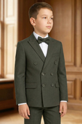 Cargar la imagen en la vista de la galería, Boys Forest Green Suit for Weddings with Bow Tie 2-Piece Suit
