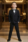 Bild in Galerie-Betrachter laden, Boys Black Double-Breasted 2-Piece Suit
