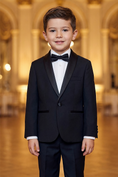 Load image into Gallery viewer, Boys Black 2-Piece Suit for Formal Events

