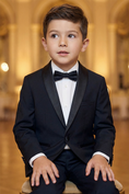Load image into Gallery viewer, Boys Black 2-Piece Suit for Formal Events
