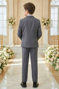 Bild in Galerie-Betrachter laden, Boys Classic Grey 3-Piece Suit for Weddings with Notch Lapel
