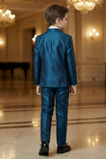 Load image into Gallery viewer, Boys Iridescent Teal Single-Breasted 2-Piece Suit for Ballroom Weddings
