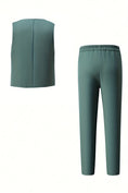 Load image into Gallery viewer, Boys Sage Green Vest & Trousers 2-Piece Suit for Rustic Outdoor Weddings
