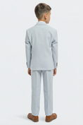Load image into Gallery viewer, Boys Light Blue Textured 3-Piece Suit for Weddings & Formal Occasions
