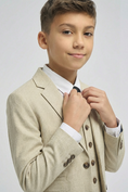 Cargar la imagen en la vista de la galería, Boys Beige Textured 3-Piece Suit for Weddings & Formal Occasions
