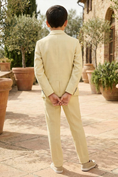 Bild in Galerie-Betrachter laden, Boys Beige Linen-Blend 2-Piece Suit for Outdoor Weddings & Summer Events
