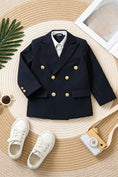 Charger l'image dans la visionneuse de la galerie, Boys Navy Double-Breasted 2-Piece Suit for Christmas Weddings
