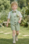 Load image into Gallery viewer, Boys Sage Green Single-Breasted 2-piece Suit
