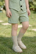 Load image into Gallery viewer, Boys Sage Green Single-Breasted 2-piece Suit
