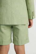 Charger l'image dans la visionneuse de la galerie, Boys Sage Green Linen Single-breasted 2-piece Suit
