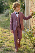 Bild in Galerie-Betrachter laden, Boys Dusty Purple Single-breasted 3-Piece Suit
