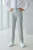 Load image into Gallery viewer, Boys Light Grey Formal Pants
