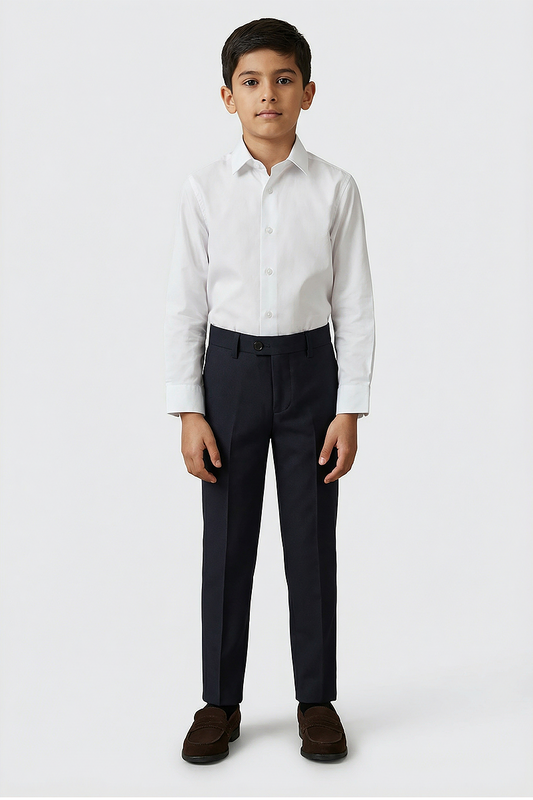 Boys Classic Dress Pants Tailored Formal Trousers