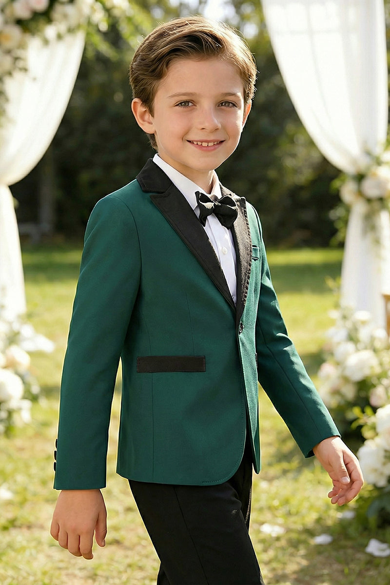 Boys Emerald Green 2-Piece Suit for Garden Weddings