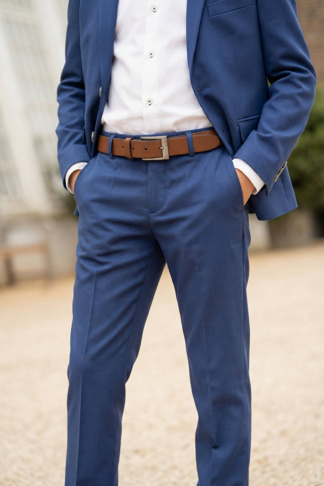 Boys Classic Navy Blue 2-Piece Suit with Notch Lapel