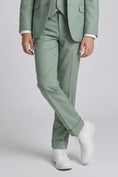 Load image into Gallery viewer, Boys Sage Green 3-Piece Suit with Notch Lapel
