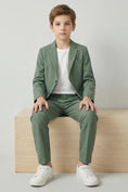 Load image into Gallery viewer, Boys Sage Green 2-Piece Casual Suit with Notch Lapel
