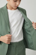 Load image into Gallery viewer, Boys Sage Green 2-Piece Casual Suit with Notch Lapel
