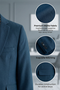 Gallery viewerに画像を読み込む, Boys Teal Notch Lapel Jacket
