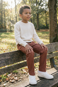 Load image into Gallery viewer, Boys Rust Slim Fit Dress Pants
