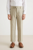 Load image into Gallery viewer, Boys Beige Pinstripe Dress Pants
