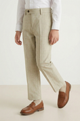 Load image into Gallery viewer, Boys Beige Pinstripe Dress Pants
