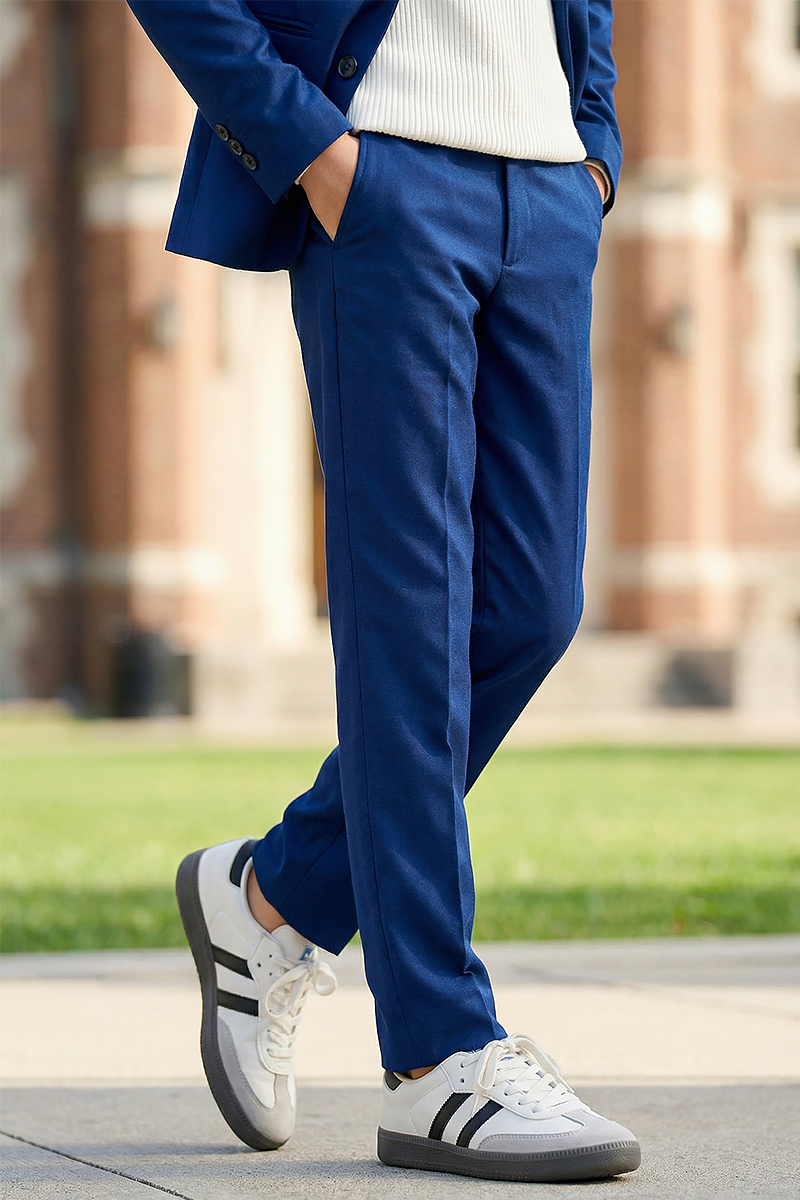 Boys Royal Blue Notch Lapel 2-Piece Suit