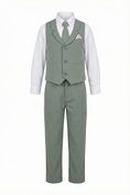 Bild in Galerie-Betrachter laden, Boys Sage Green Suit Vest & Pants 2-Piece Suit

