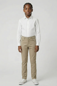 Load image into Gallery viewer, Boys Khaki Dress Pants for Formal Occasions with Tailored Fit
