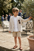 Bild in Galerie-Betrachter laden, Boys Seersucker Blazer for Weddings with Classic Notch Lapel
