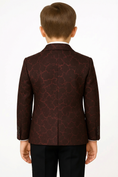 Load image into Gallery viewer, Boys Burgundy Jacquard Blazer for Weddings
