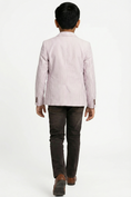 Load image into Gallery viewer, Boys Striped Seersucker Blazer for Weddings with Notch Lapel
