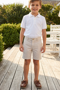 Cargar la imagen en la vista de la galería, Boys Striped Seersucker Shorts for Weddings and Summer Events
