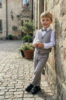 Boys Light Grey Vest & Trousers Set