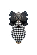Boys Houndstooth Bow Rhinestone Bow Tie