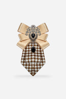 Boys Houndstooth Bow Rhinestone Bow Tie
