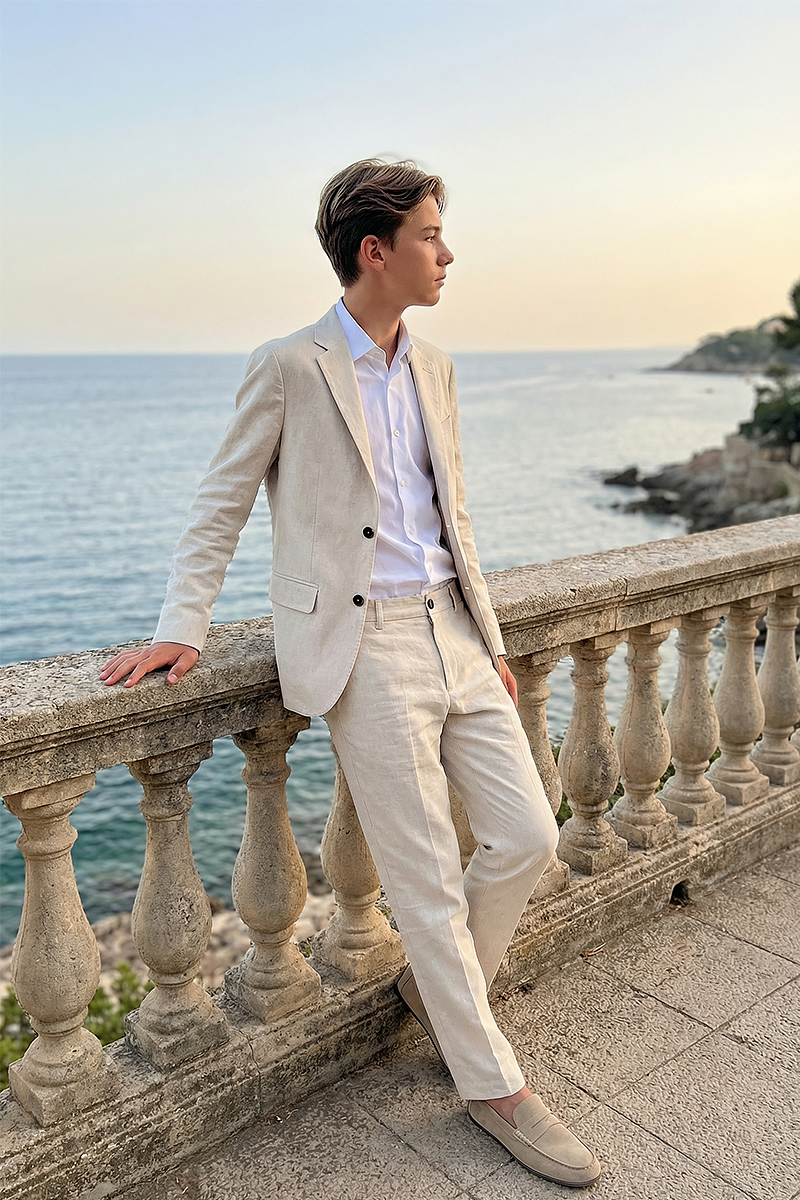 Boys Ivory Classic 2-Piece Suit