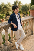 Load image into Gallery viewer, Boys Navy Notch Lapel Suit Jacket
