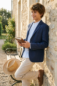 Load image into Gallery viewer, Boys Navy Casual Suit Jacket
