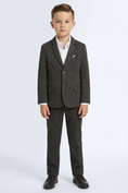 Load image into Gallery viewer, Boys Charcoal Wool-Blend Suit for Weddings & Formal Events
