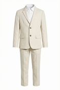 Load image into Gallery viewer, Boys Ivory Classic 2-Piece Suit Jacket & Pants Set
