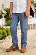 Bild in Galerie-Betrachter laden, Boys Light Blue Linen Trousers
