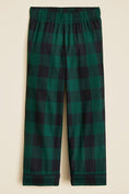 Load image into Gallery viewer, Boys Green And Black Checkered Trousers
